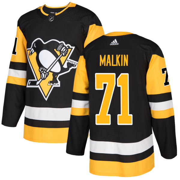 Adidas Penguins #71 Evgeni Malkin Black Home Authentic Stitched NHL Jersey